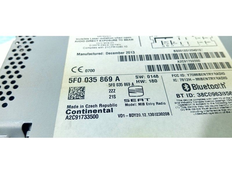 SISTEMA AUDIO / RADIO CD 5F0035869A  - imagen 2