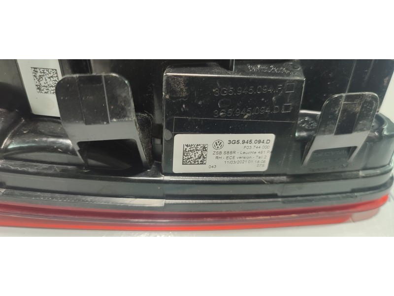 PILOTO TRASERO DERECHO INTERIOR 3G5945094D  - imagen 3