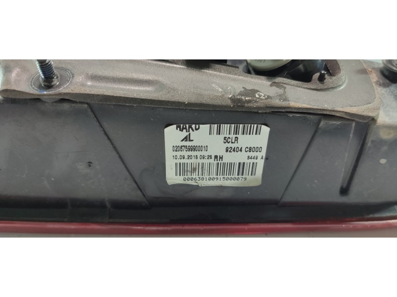 PILOTO TRASERO DERECHO INTERIOR 92404C8000  - imagen 2