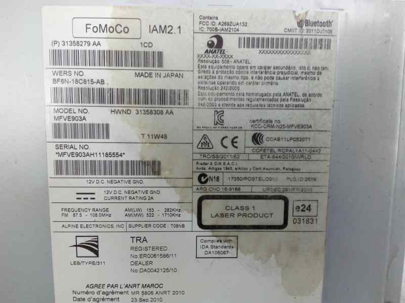 SISTEMA AUDIO / RADIO CD 31358279AA  - imagen 2