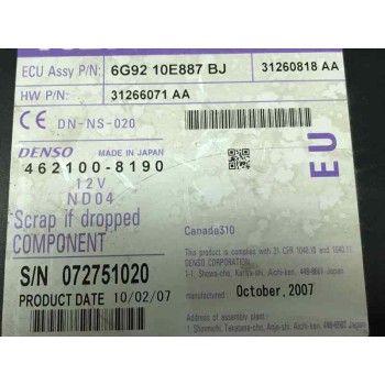 SISTEMA NAVEGACION GPS 31260818AA 6G9210E887BJ 31266071AA