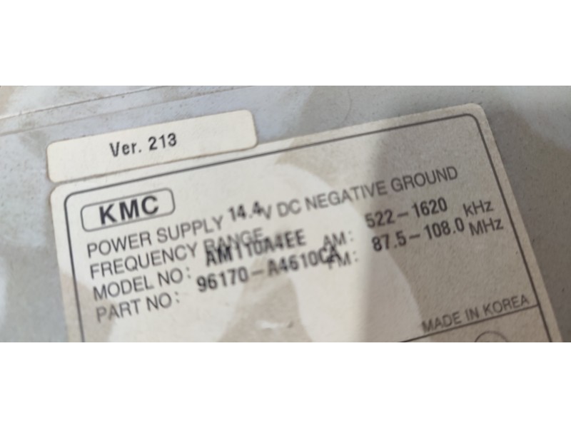 SISTEMA AUDIO / RADIO CD 96170A4610CA  - imagen 4