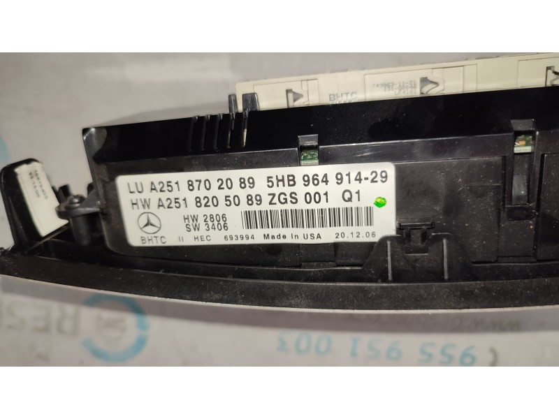 MANDO CLIMATIZADOR A2518205089  - imagen 3