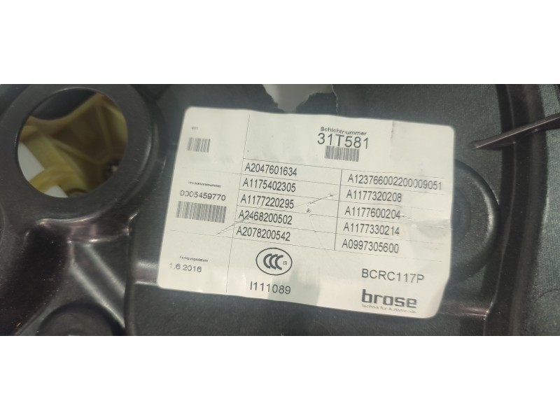 ELEVALUNAS TRASERO DERECHO BCRC117P  - imagen 2