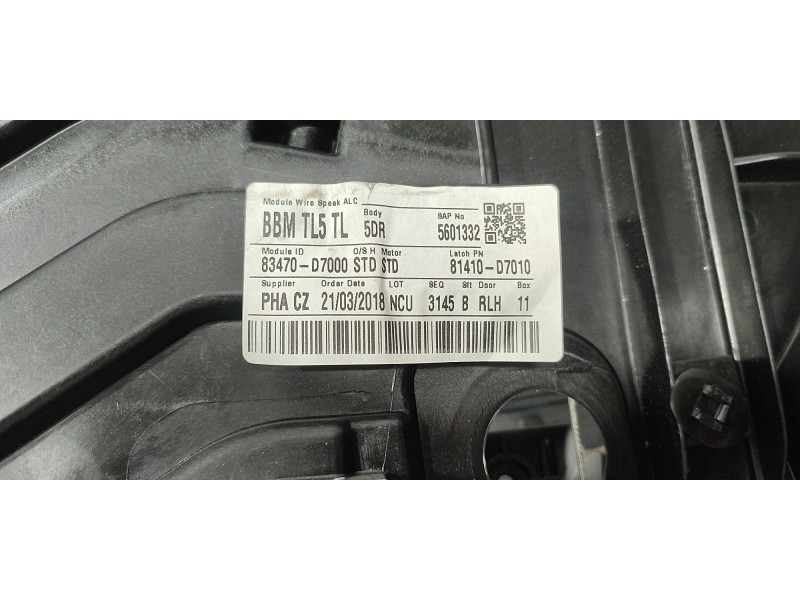 ELEVALUNAS TRASERO IZQUIERDO 83470D7000  - imagen 2