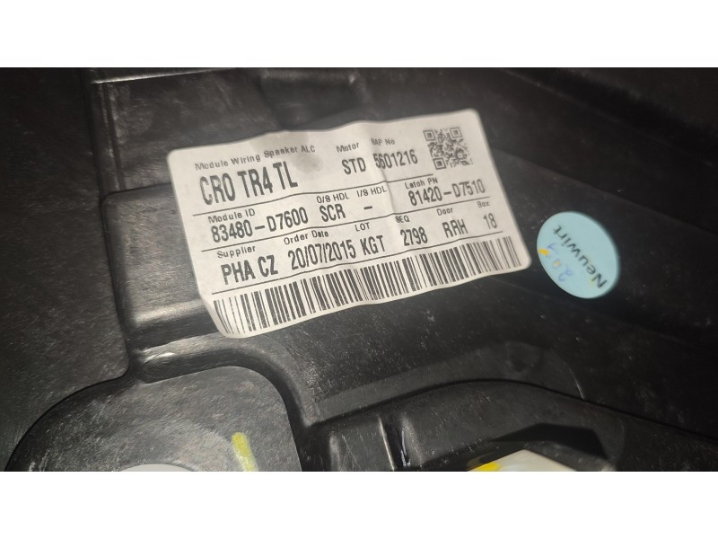 ELEVALUNAS TRASERO DERECHO 83480D7600  - imagen 3