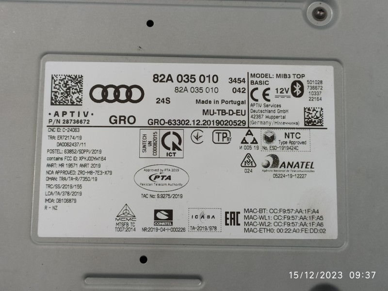 SISTEMA AUDIO / RADIO CD 82A035010  - imagen 3