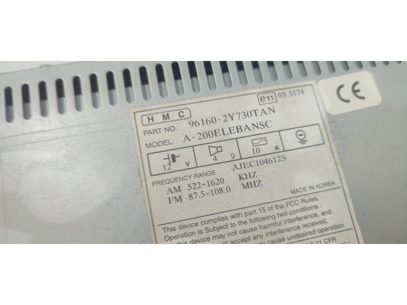 SISTEMA AUDIO / RADIO CD 961602Y730  - imagen 2