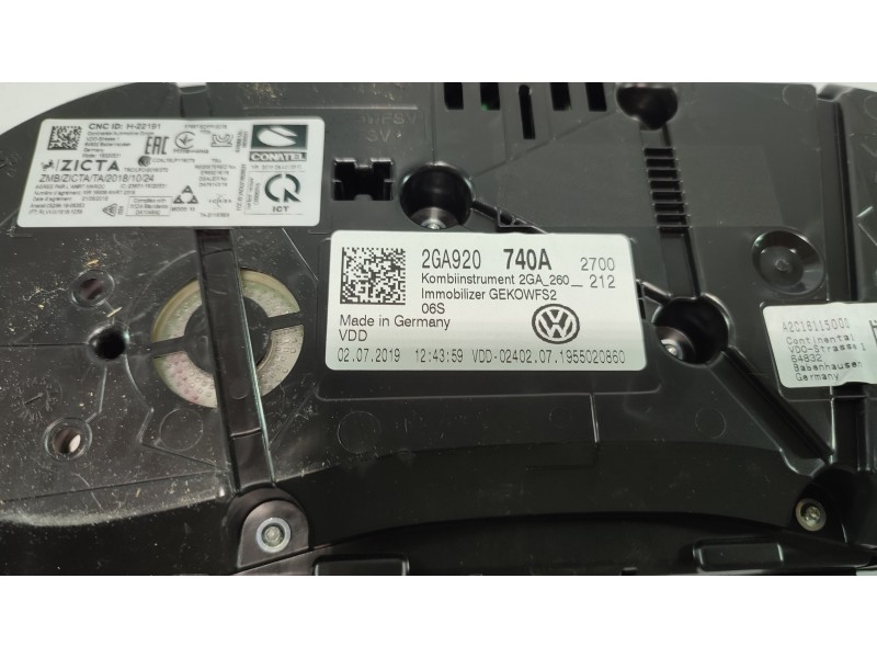 CUADRO INSTRUMENTOS 2GA920740A 2GA260212  - imagen 2