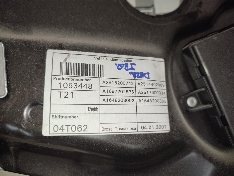 ELEVALUNAS DELANTERO IZQUIERDO A1697202535  - imagen 2