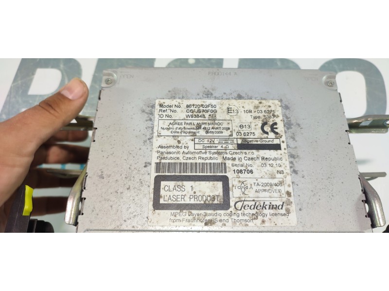 SISTEMA AUDIO / RADIO CD 8612002F50  - imagen 3