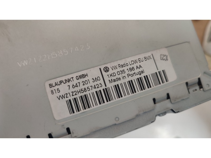 SISTEMA AUDIO / RADIO CD 1K0035186AA  - imagen 2
