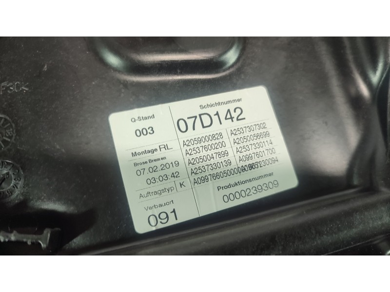 ELEVALUNAS TRASERO IZQUIERDO A2059000828  - imagen 3