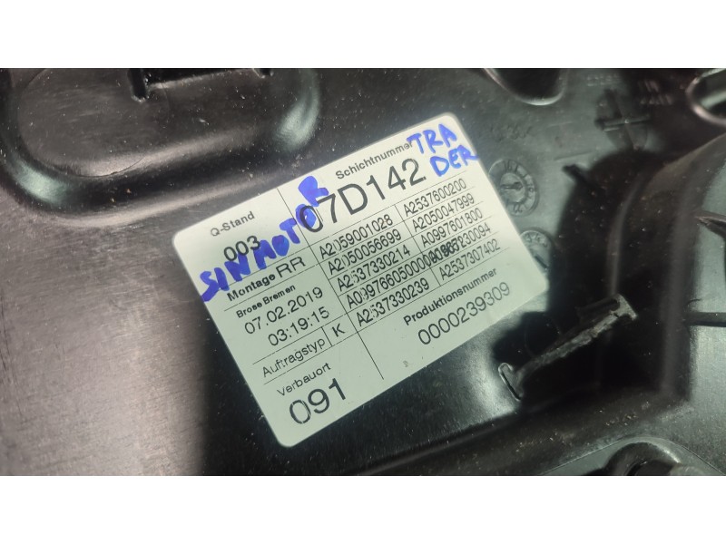 ELEVALUNAS TRASERO DERECHO A2059001028  - imagen 2