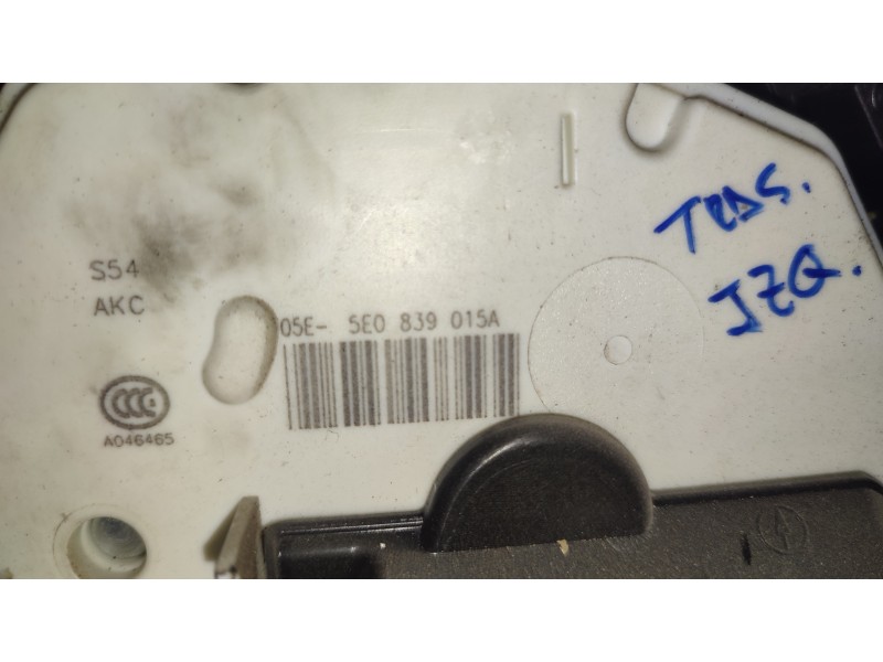 CERRADURA PUERTA TRASERA IZQUIERDA 5E0839015A  - imagen 2