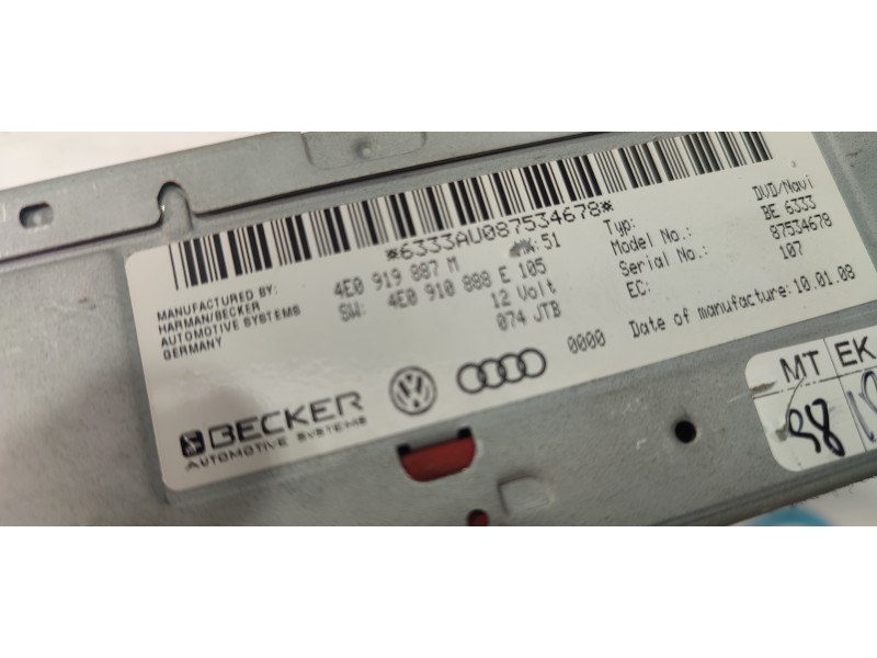 SISTEMA NAVEGACION GPS 4E0919887M  - imagen 2