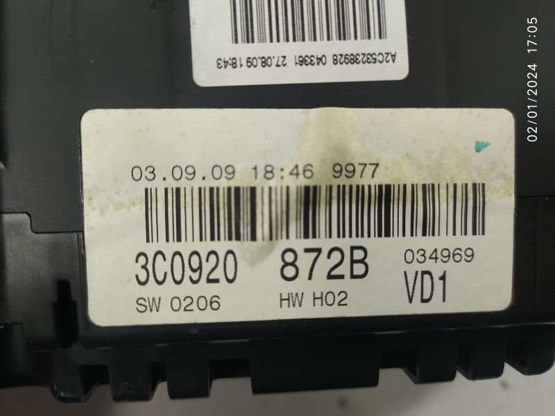 CUADRO INSTRUMENTOS 3C0920872B  - imagen 2