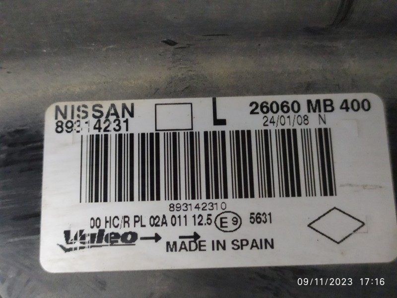 FARO IZQUIERDO 26060MB400 89314231  - imagen 2