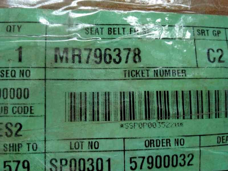 CINTURON SEGURIDAD DELANTERO DERECHO MR796378  - imagen 2