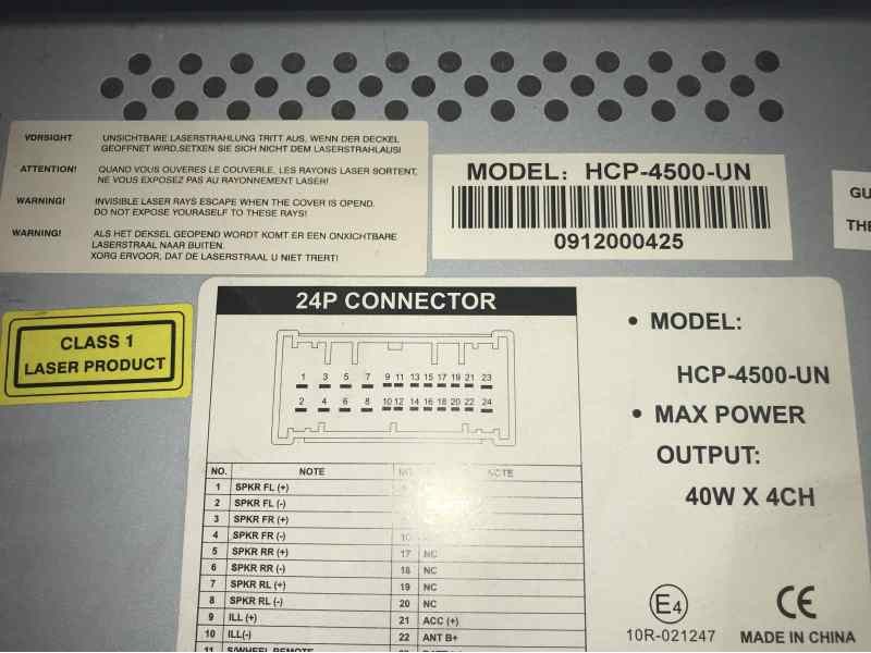 SISTEMA AUDIO / RADIO CD 0912000425  - imagen 4