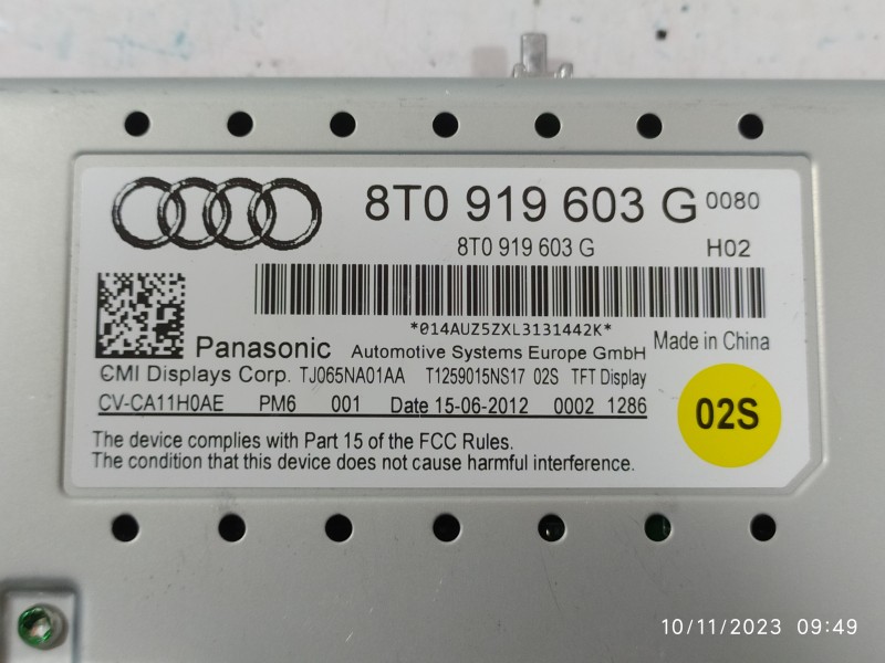 PANTALLA MULTIFUNCION 8T0919603G  - imagen 2