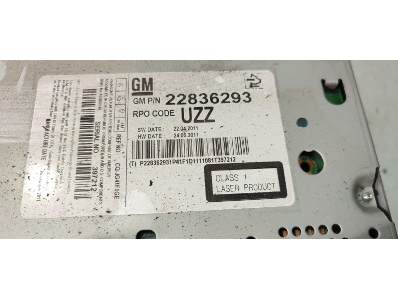 SISTEMA AUDIO / RADIO CD 22836293  - imagen 3