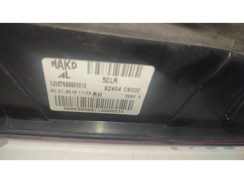 PILOTO TRASERO DERECHO INTERIOR 92404C8000  - imagen 3