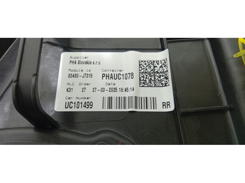 ELEVALUNAS TRASERO DERECHO 83480J7315  - imagen 3