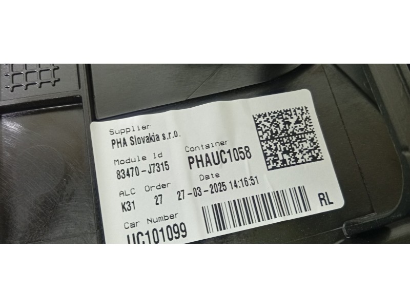 ELEVALUNAS TRASERO IZQUIERDO 83470J7315  - imagen 3