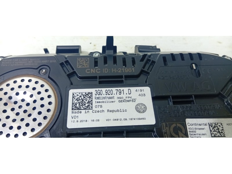 CUADRO INSTRUMENTOS 3G0920791D  - imagen 4