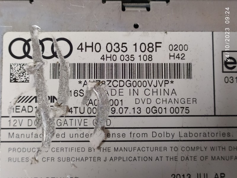 SISTEMA AUDIO / RADIO CD 4H0035108F  - imagen 2