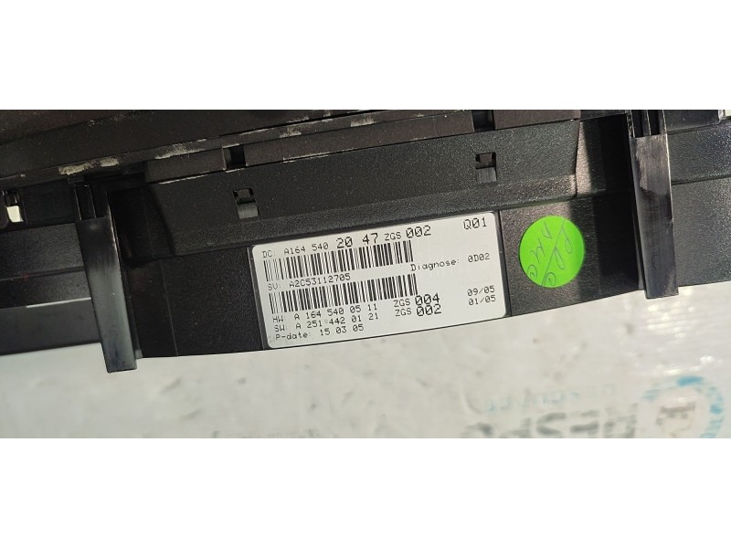 CUADRO INSTRUMENTOS A1645402047  - imagen 2