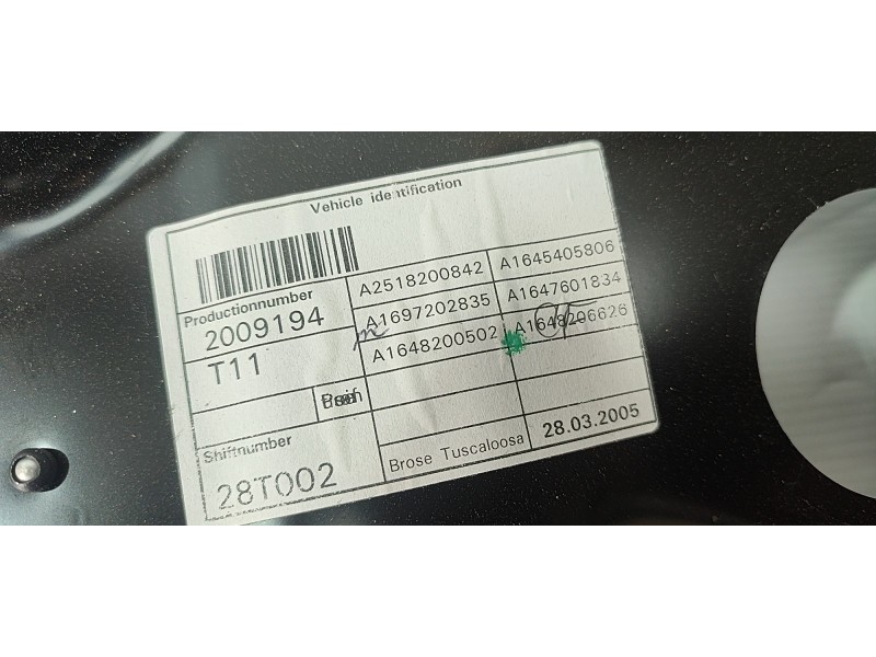 ELEVALUNAS DELANTERO DERECHO A1645405806  - imagen 2