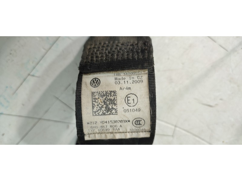 CINTURON SEGURIDAD TRASERO DERECHO 6R0857806A  - imagen 2