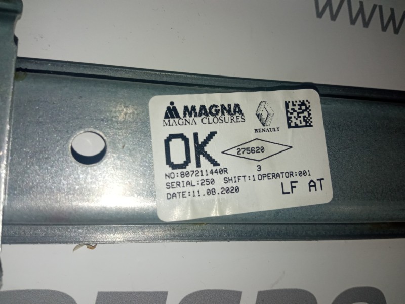 ELEVALUNAS DELANTERO IZQUIERDO 807211440R  - imagen 3