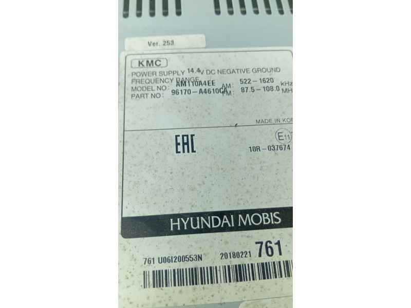 SISTEMA AUDIO / RADIO CD 96170A4610CA  - imagen 3