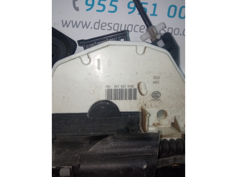 CERRADURA PUERTA DELANTERA DERECHA 5K1837016E  - imagen 3