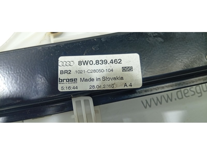 ELEVALUNAS TRASERO DERECHO 8W0839462  - imagen 2