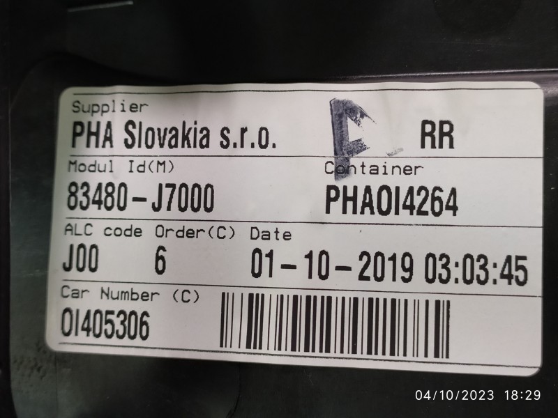 ELEVALUNAS TRASERO DERECHO 83480J7000 83460J7000  - imagen 2