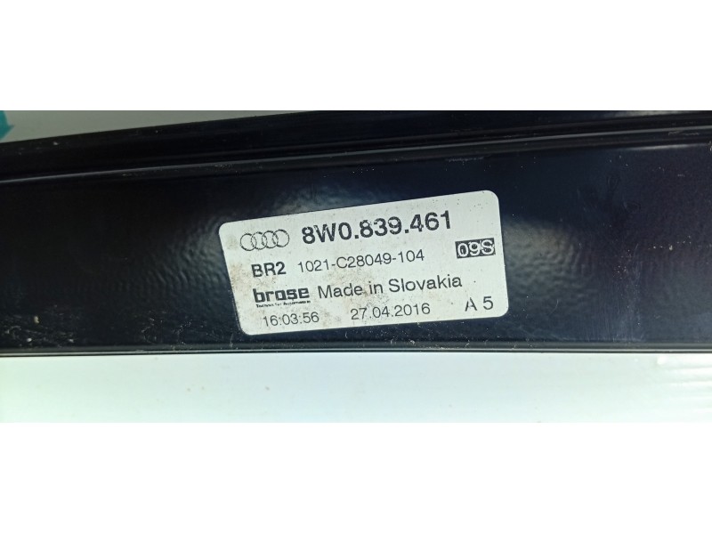 ELEVALUNAS TRASERO IZQUIERDO 8W0839461  - imagen 2