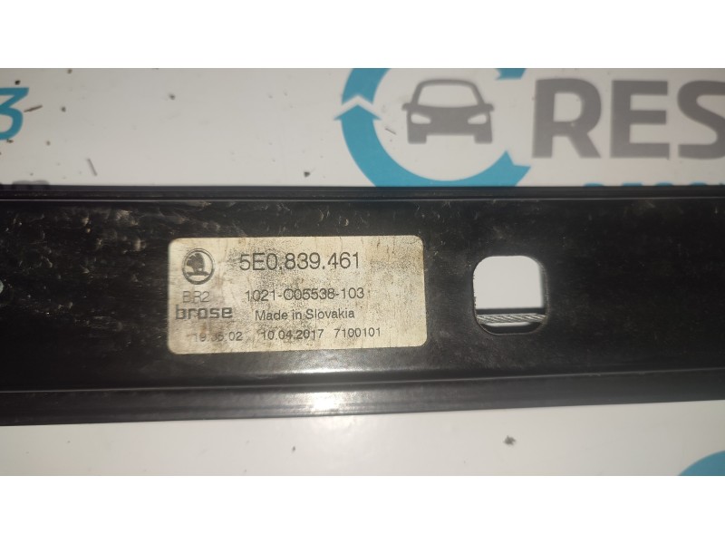 ELEVALUNAS TRASERO IZQUIERDO 5E0837461  - imagen 2