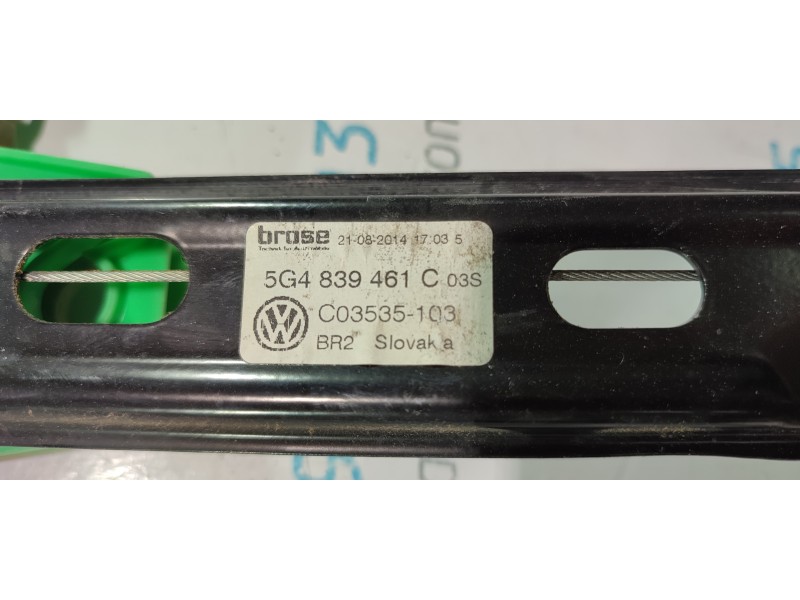 ELEVALUNAS TRASERO IZQUIERDO 5G4839461C  - imagen 2