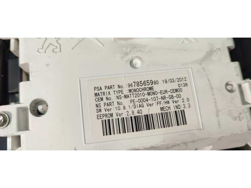 CUADRO INSTRUMENTOS 9678565980  - imagen 2