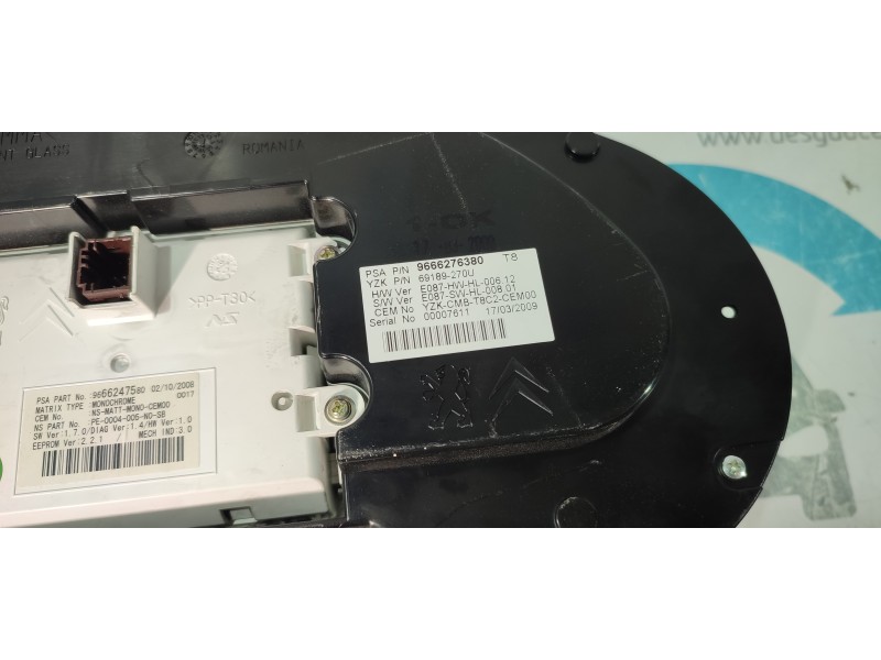 CUADRO INSTRUMENTOS 9666276380  - imagen 3