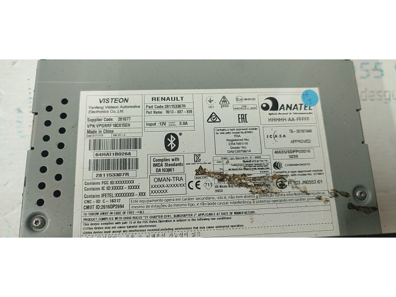 SISTEMA AUDIO / RADIO CD 281153307R  - imagen 3