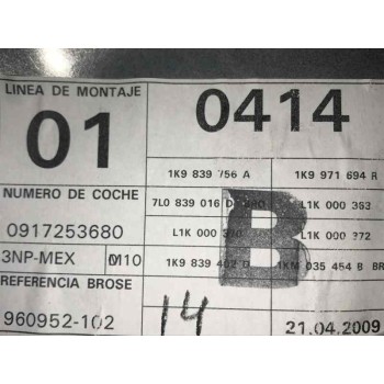 ELEVALUNAS TRASERO DERECHO 1K9839756A  - miniatura 3