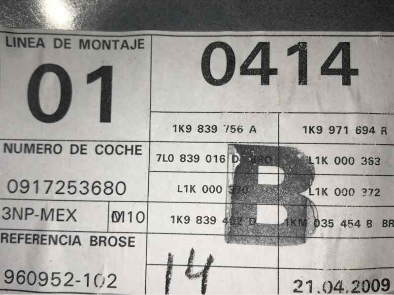 ELEVALUNAS TRASERO DERECHO 1K9839756A  - imagen 3