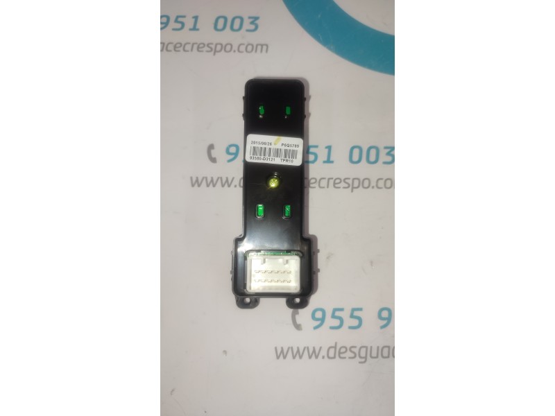 MANDO ELEVALUNAS TRASERO IZQUIERDO 93580D3121  - imagen 2