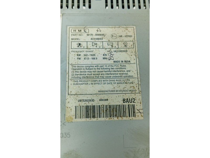 SISTEMA AUDIO / RADIO CD 96170B90504  - imagen 3