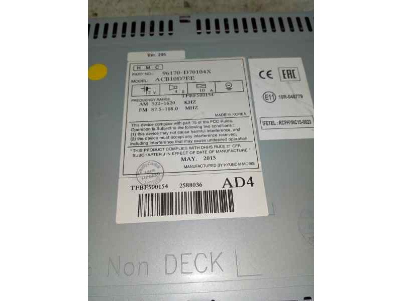 SISTEMA AUDIO / RADIO CD 96170D70104X  - imagen 2
